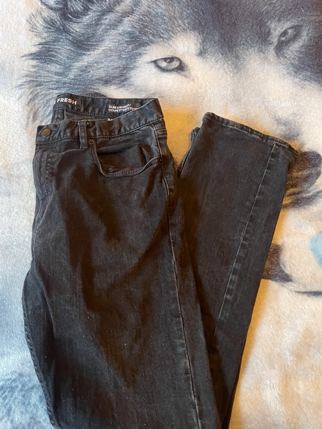 Joe Fresh Slim Straight Black Jeans - Size 33/32 image indicator(8)