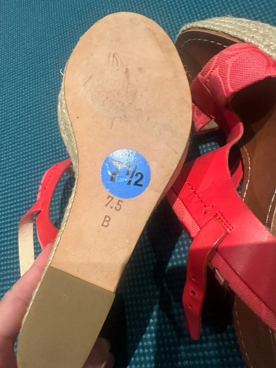 Coach Red Wedge Sandals - Size 7.5 thumbnail