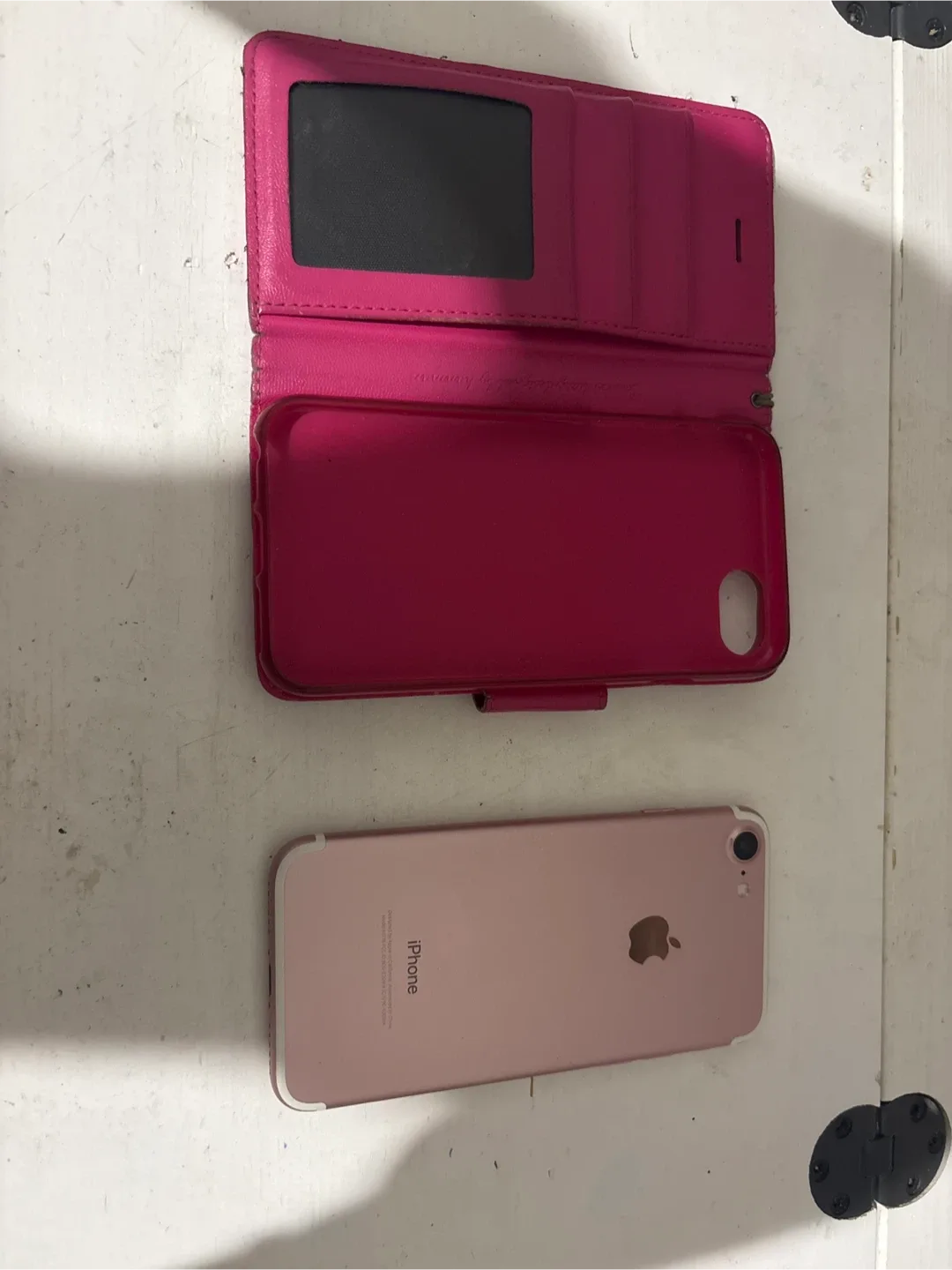 iPhone 7 Rose Gold with Pink Case, 256GB thumbnail