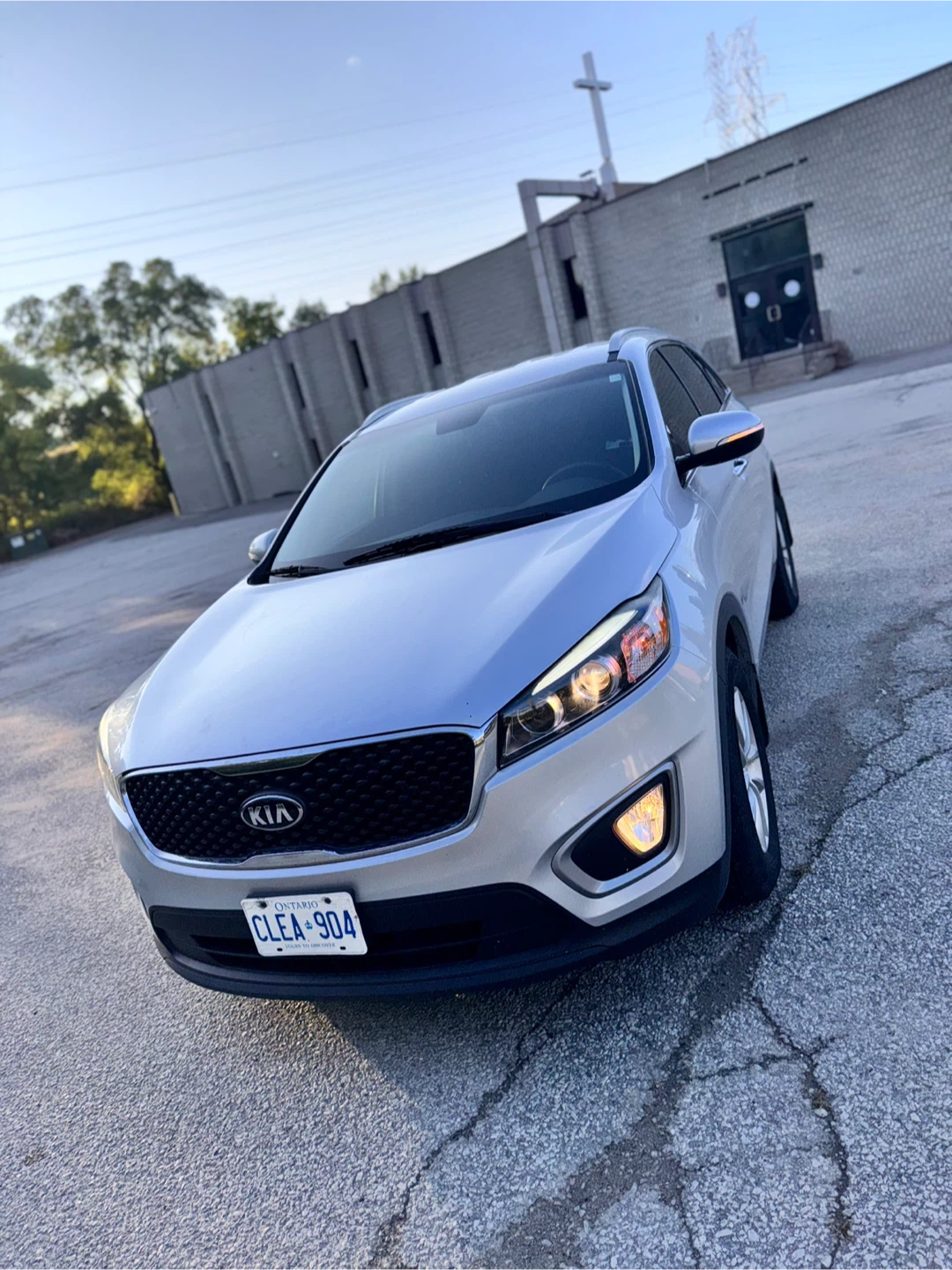 Silver Kia Sorento SUV