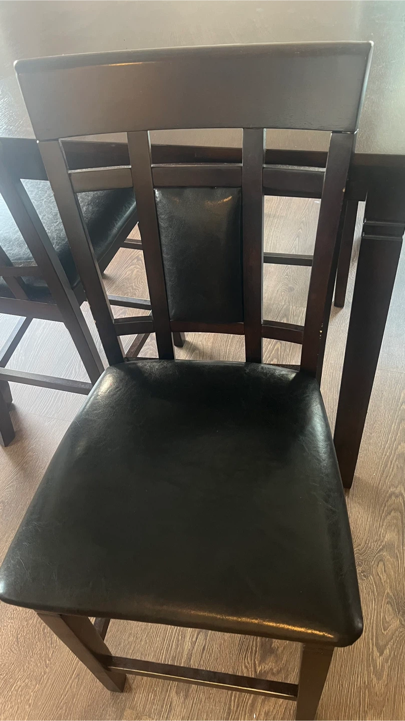 Dark Brown Dining Table with 4 Chairs - photo 4