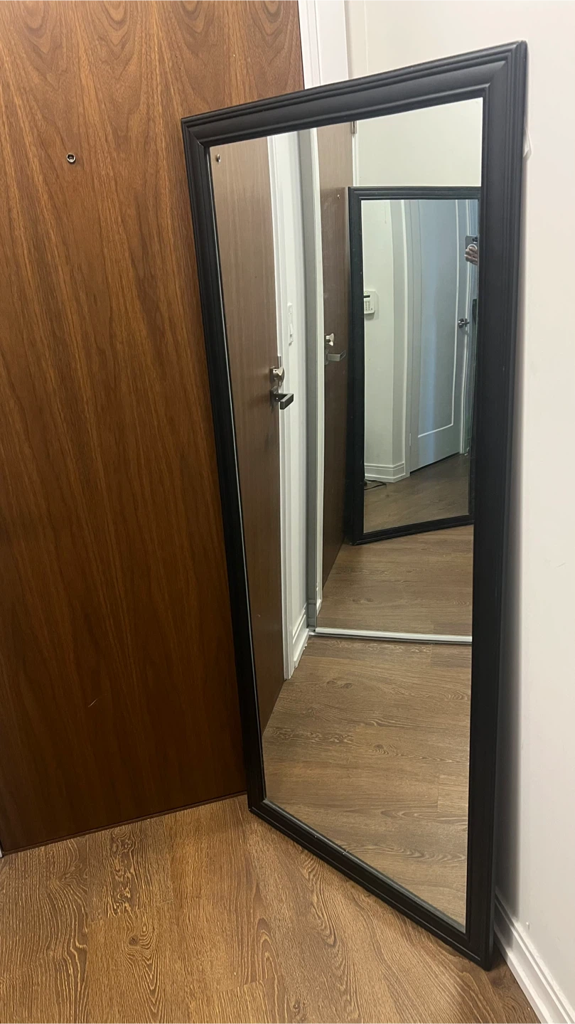 Black Framed Full Length Mirror - photo 3