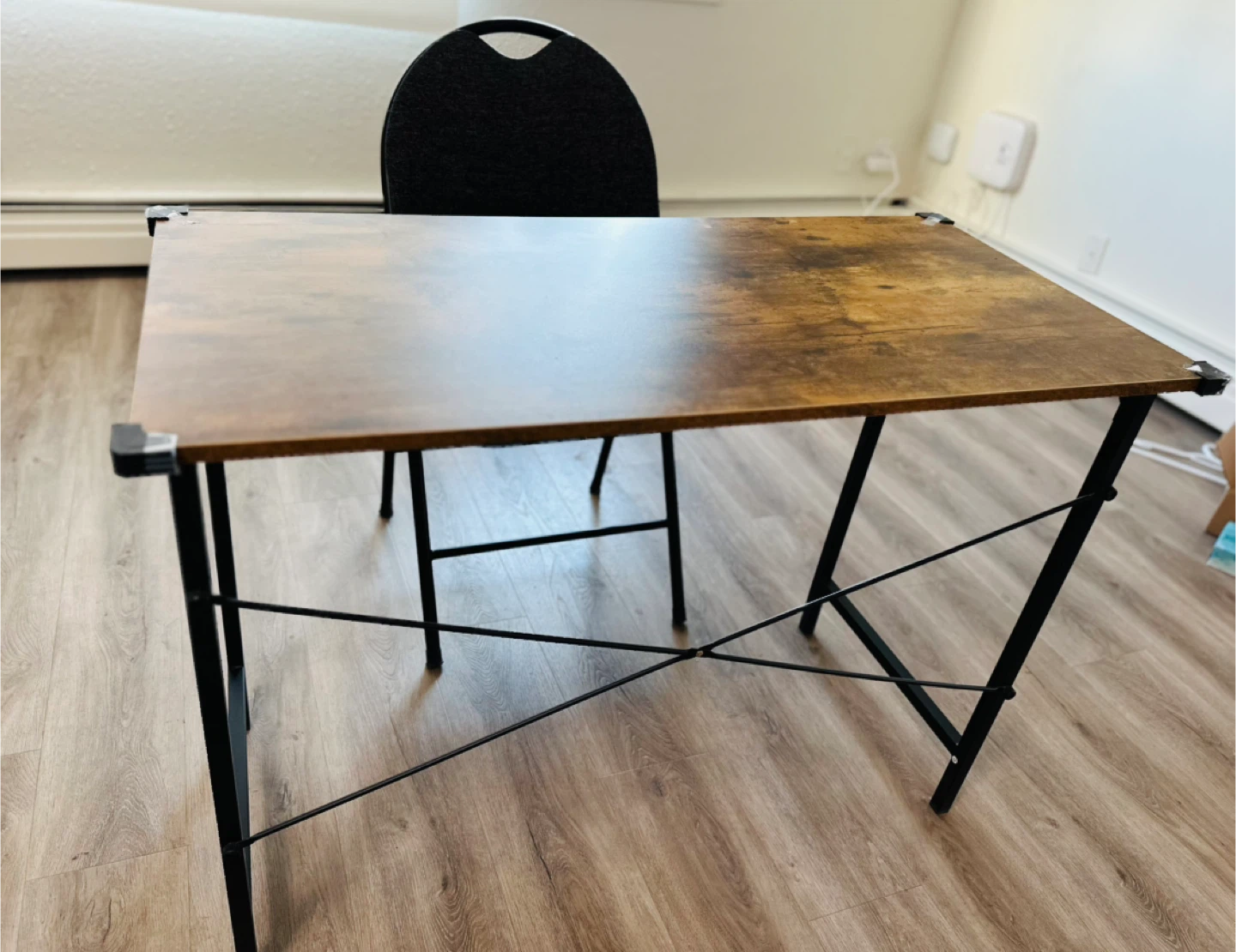 Office Table (40” Walnut Brown) + 2 Folding Chairs - photo 3