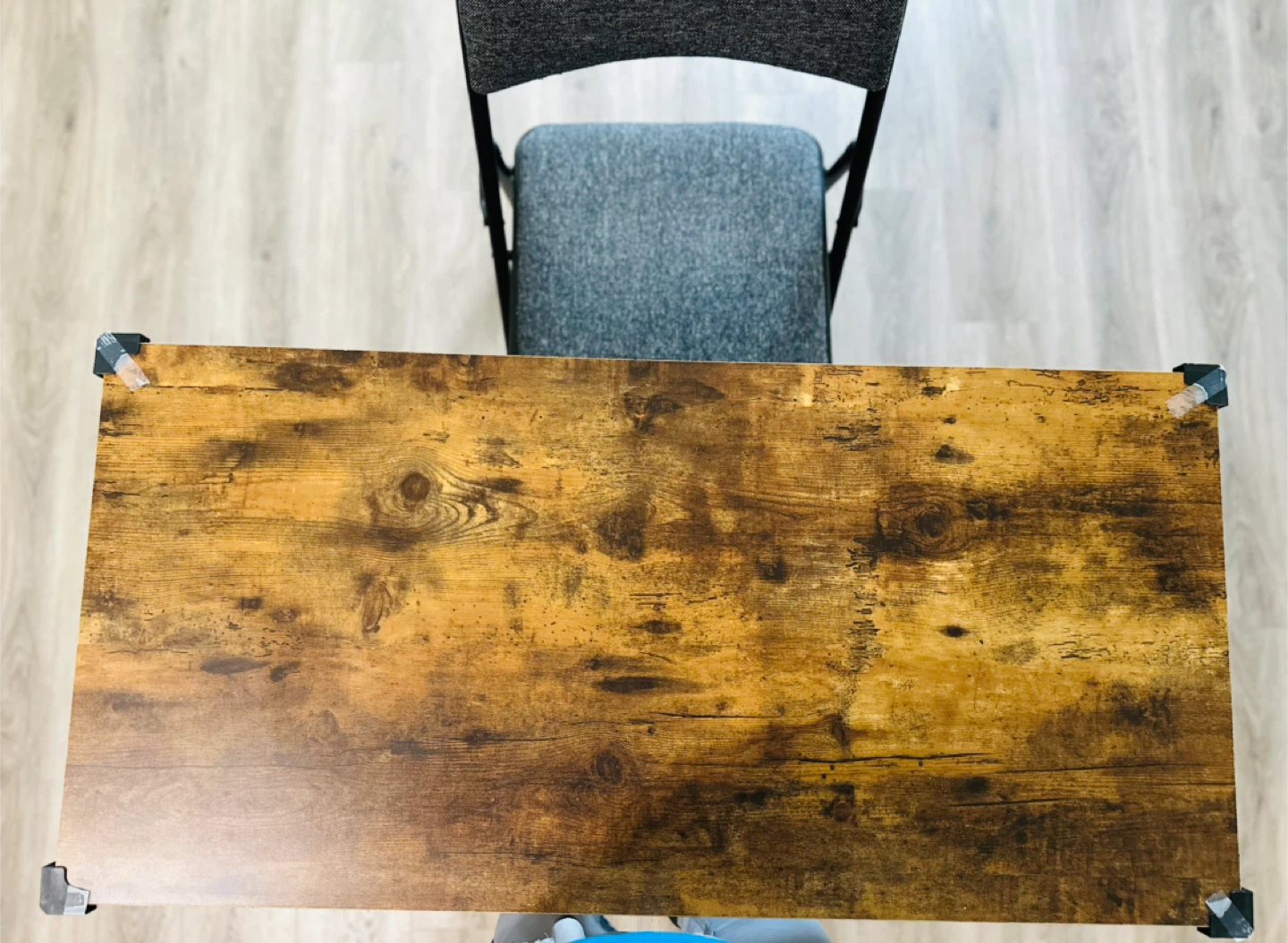 Office Table (40” Walnut Brown) + 2 Folding Chairs - photo 5