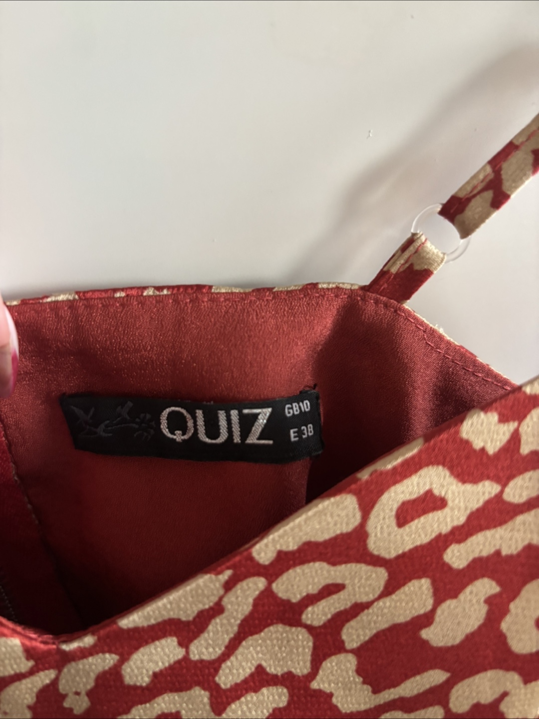 Quiz Red Leopard Print Crop Top - Size 6 - photo 2