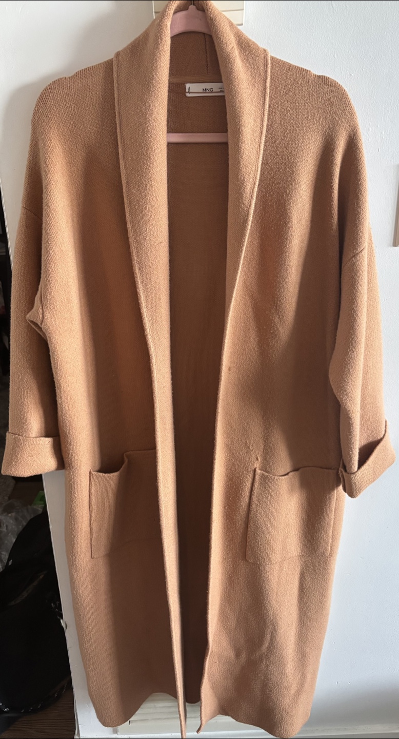 MANGO Beige Knit Cardigan - Size S - photo 3
