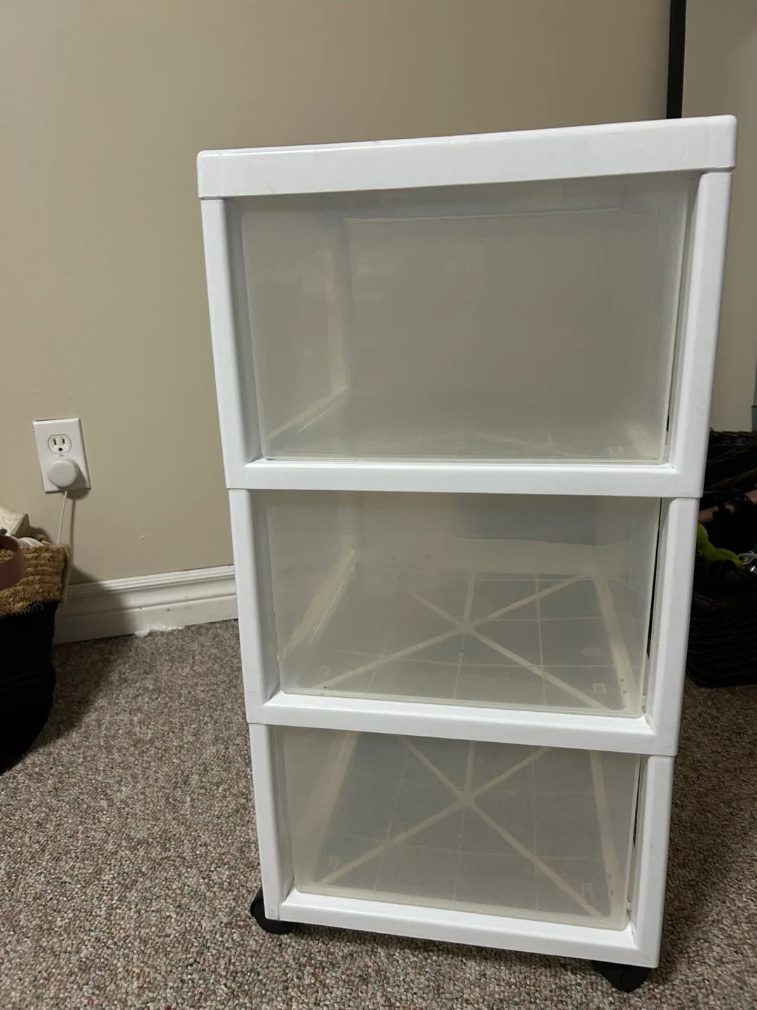 White clear storage 3 bins image indicator(3)