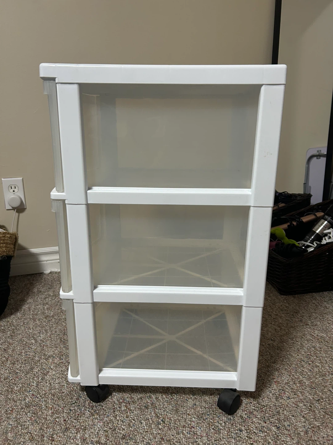 White clear storage 3 bins - photo 4