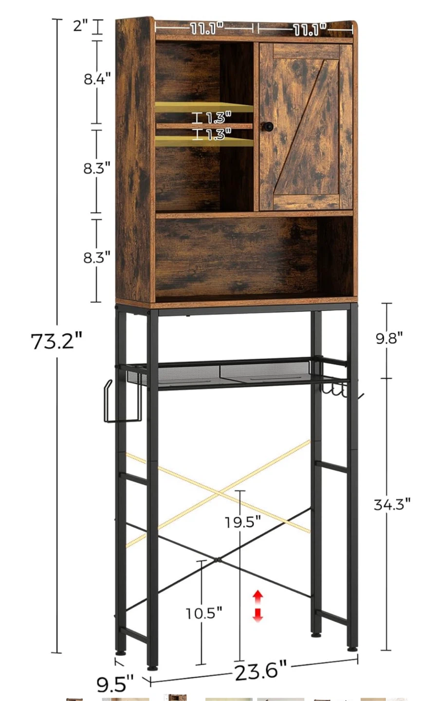 Over-the-Toilet Storage Shelf