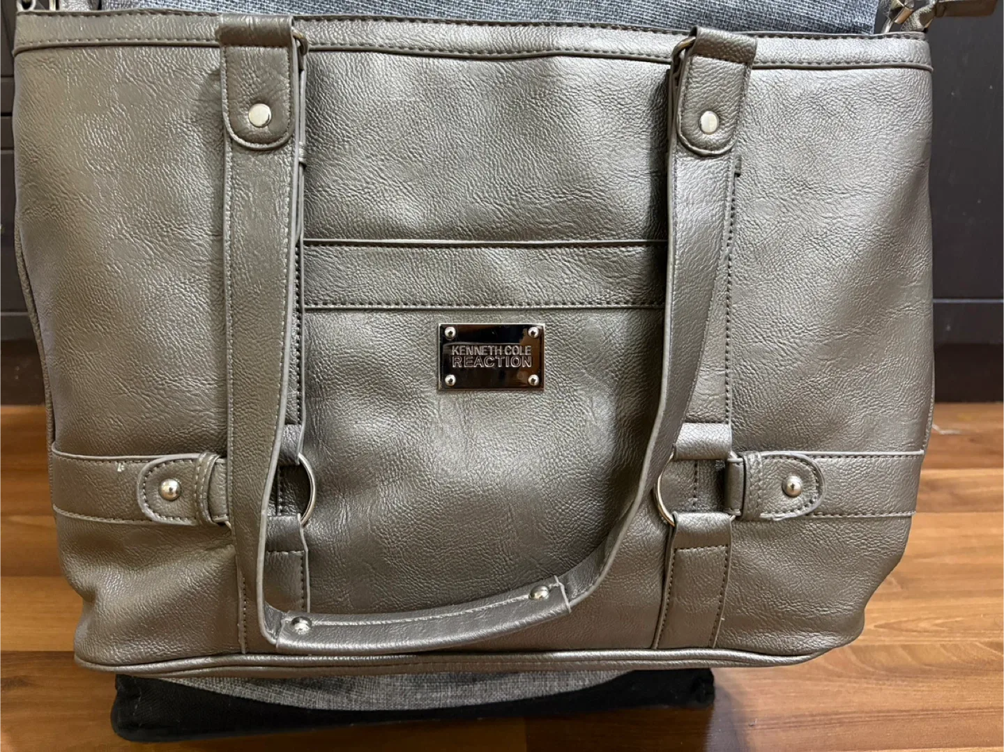 Kenneth Cole Reaction Silver Tote Bag thumbnail