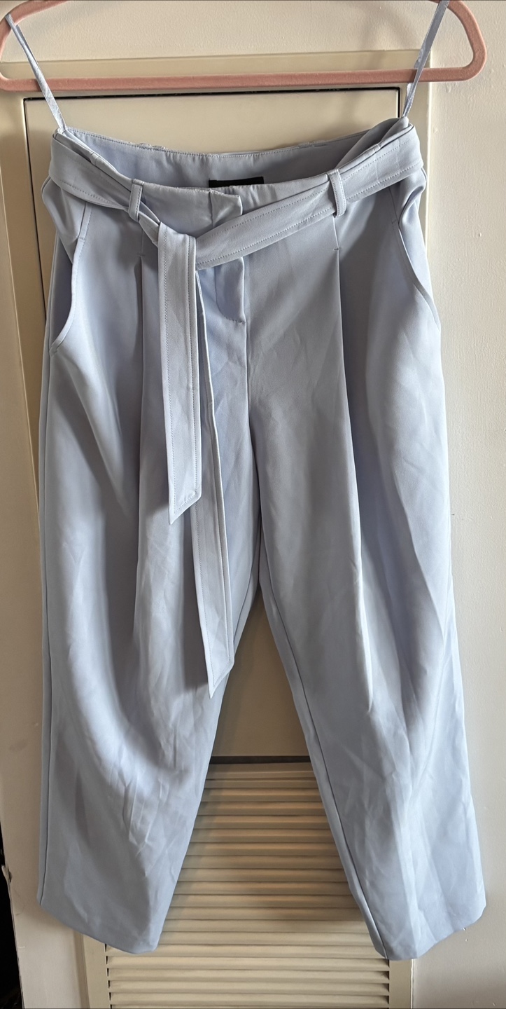 New Look Blue Cropped Trousers - Size 4