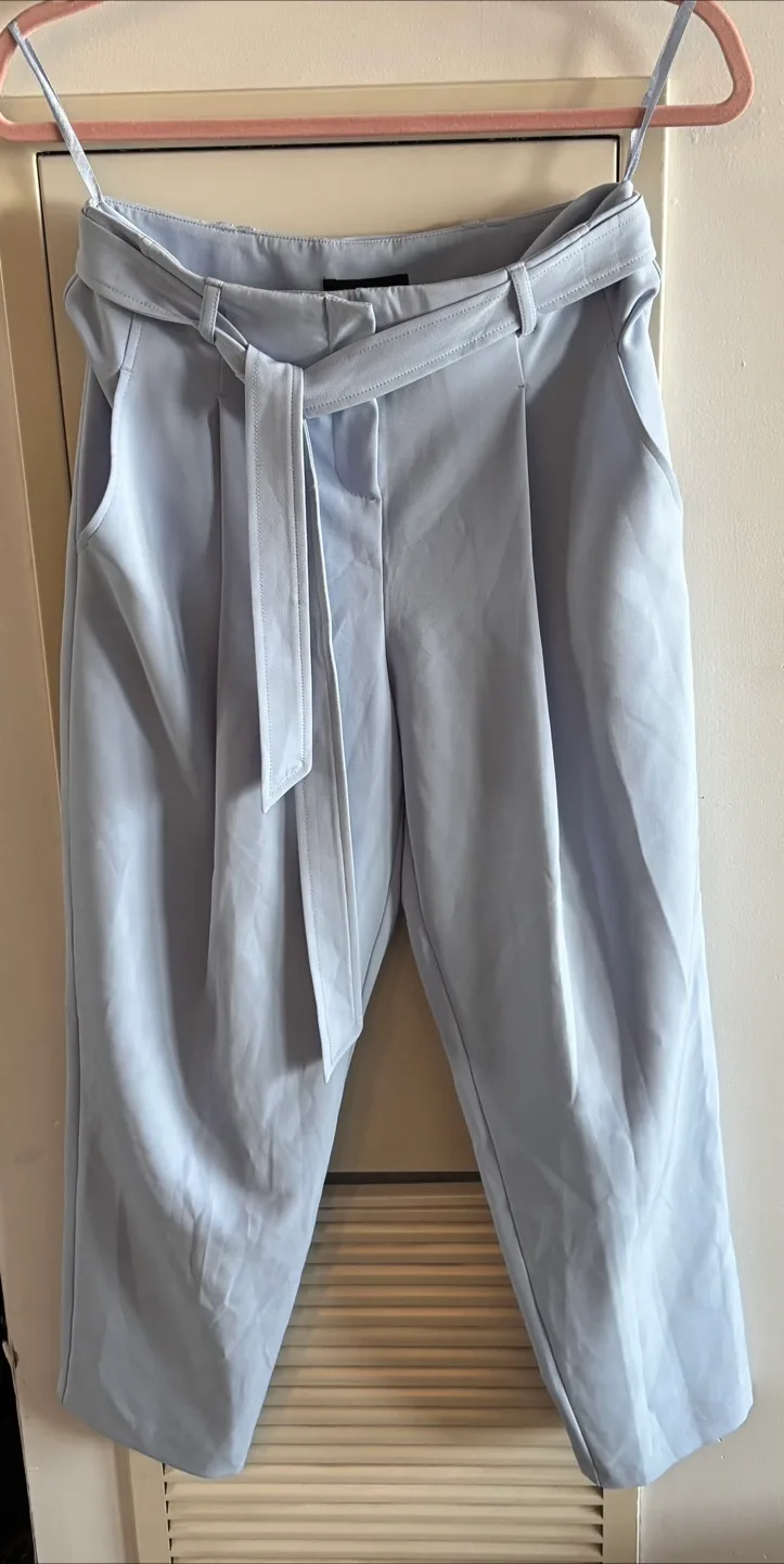 New Look Blue Cropped Trousers - Size 4 thumbnail
