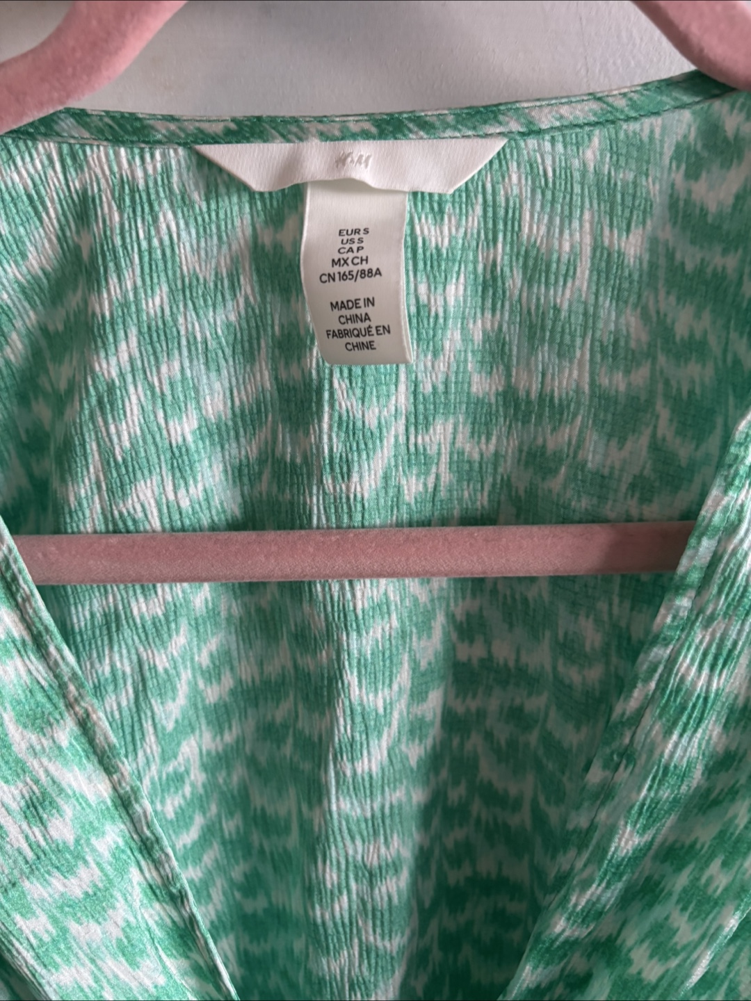 H&M Green & White Cutout Midi Dress - Size S - photo 3