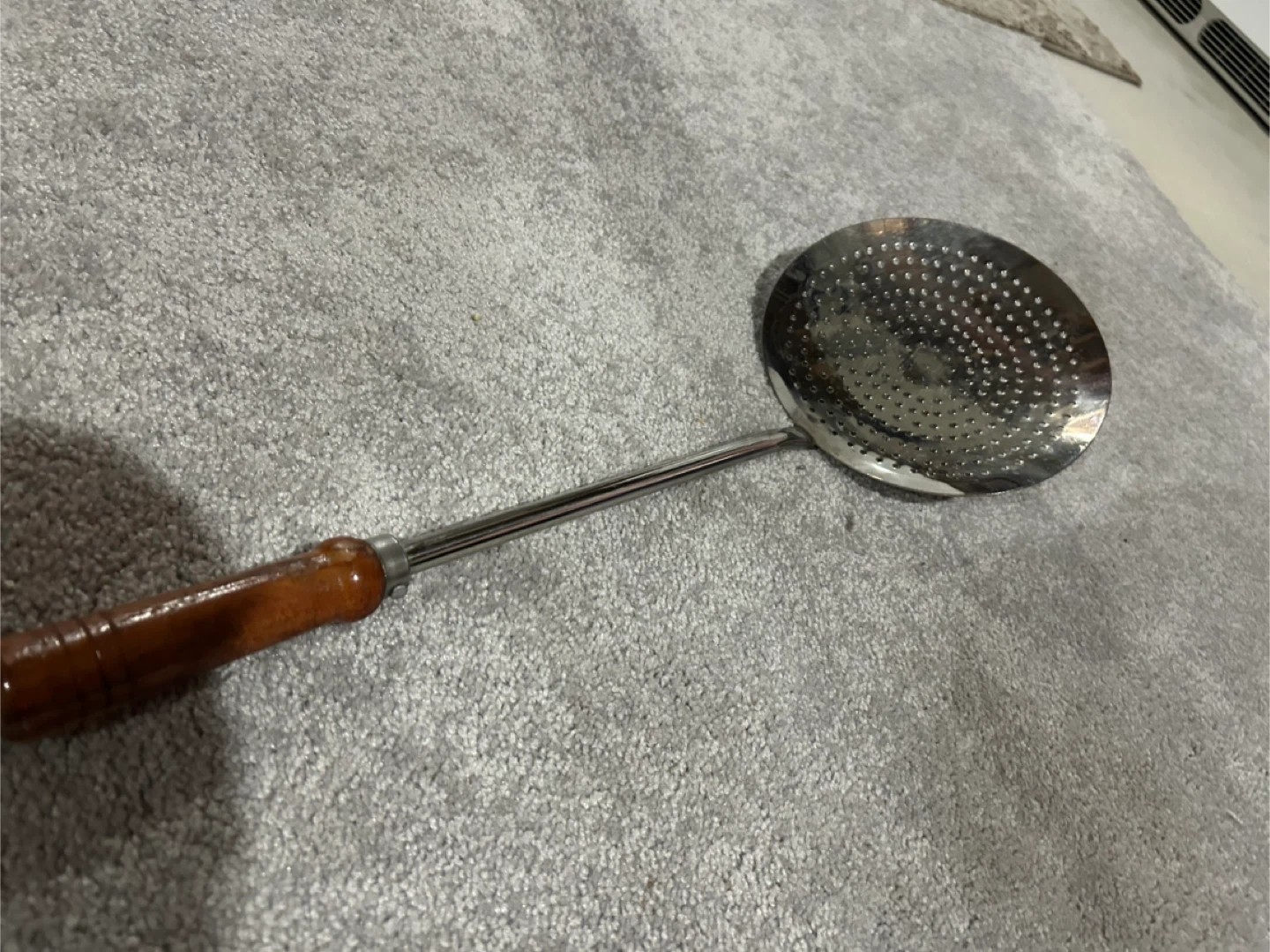 Skimmer Spoon with Wooden Handle
