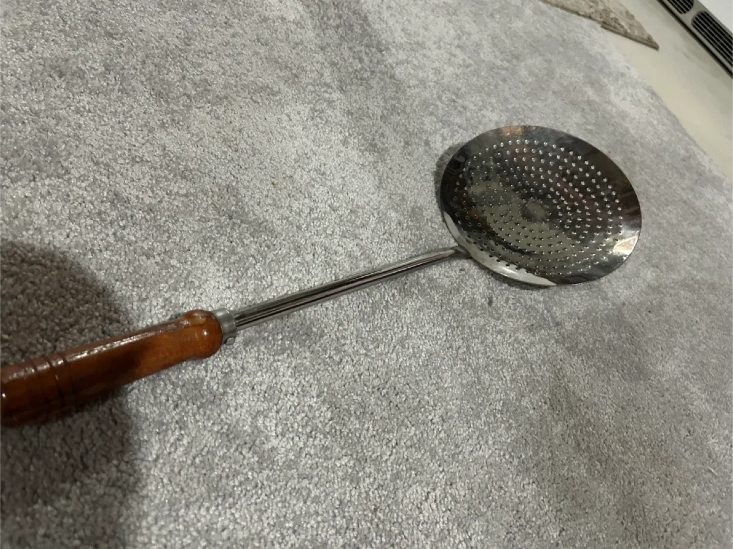 Skimmer Spoon with Wooden Handle thumbnail