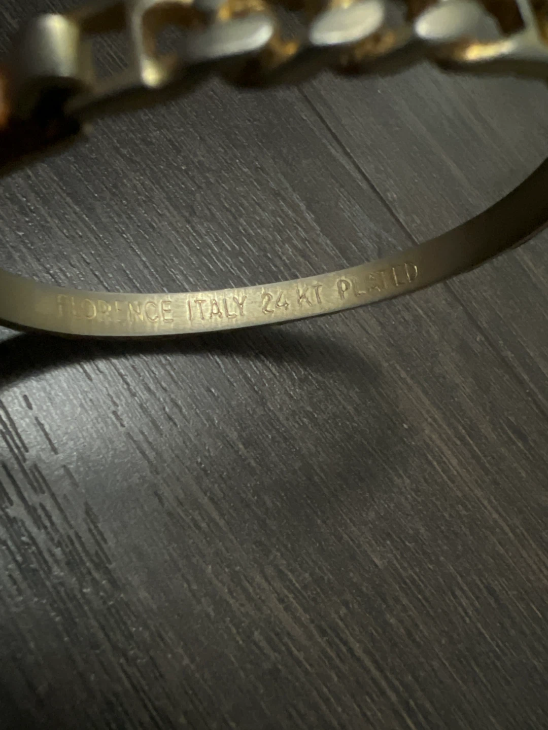 Florence Italy 24KT Plated Bangle - photo 3