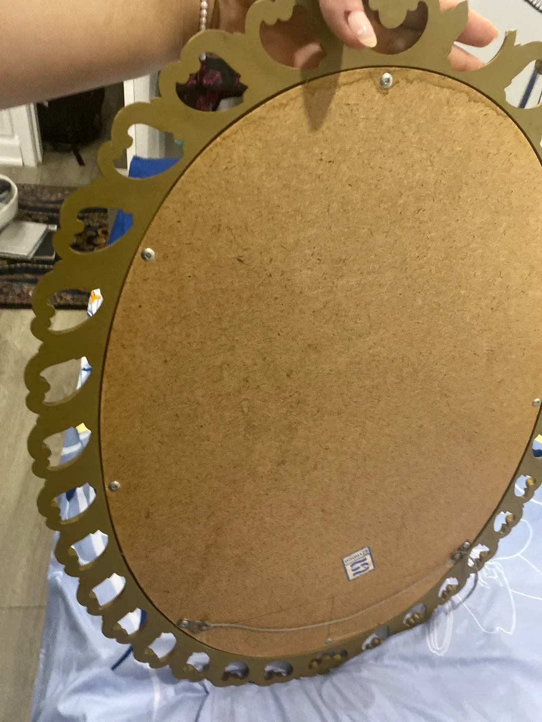 Gold Oval Decorative Mirror image indicator(3)