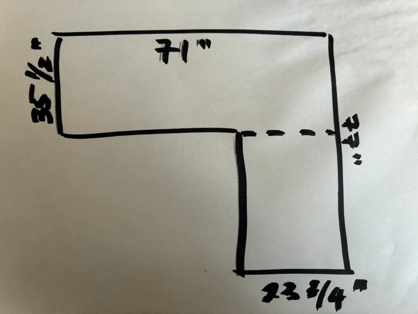 L-Shaped Wooden Desk - 71" x 71" image indicator(3)