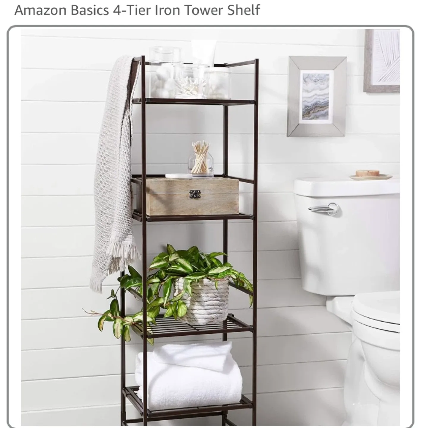 New 4 Tier Metal Tower Shelf thumbnail