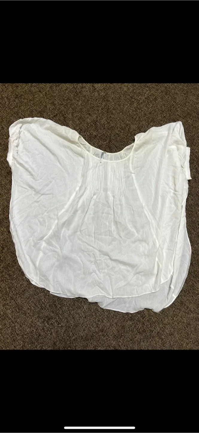 Monoreno White Blouse - Size Small thumbnail