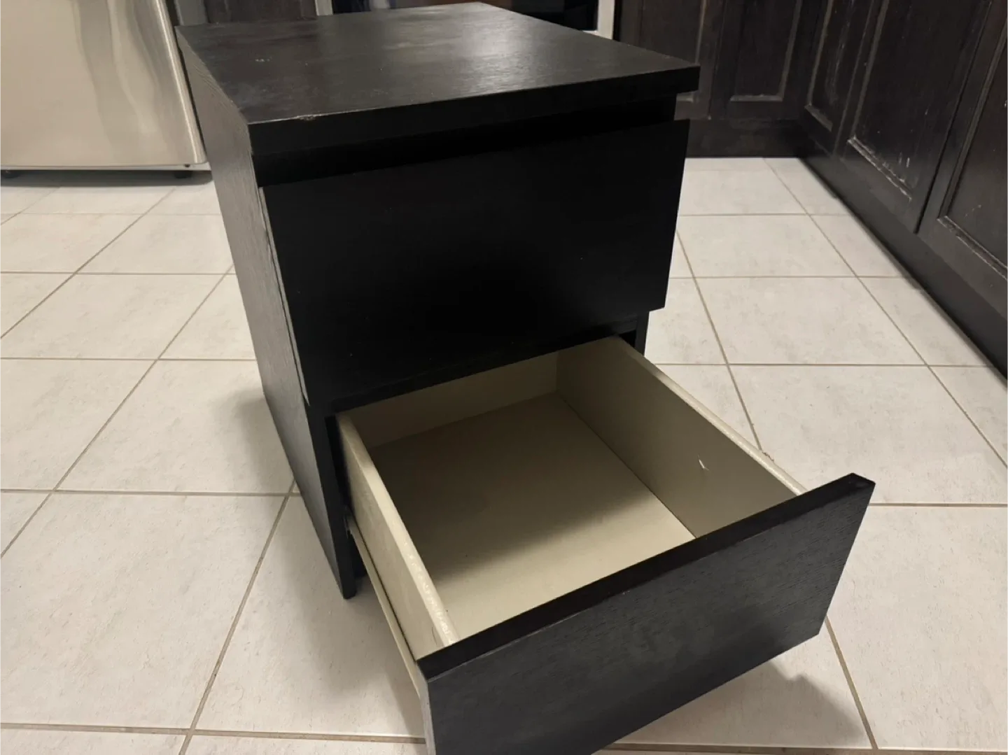 IKEA Hemnes Black-Brown Nightstand image indicator(3)