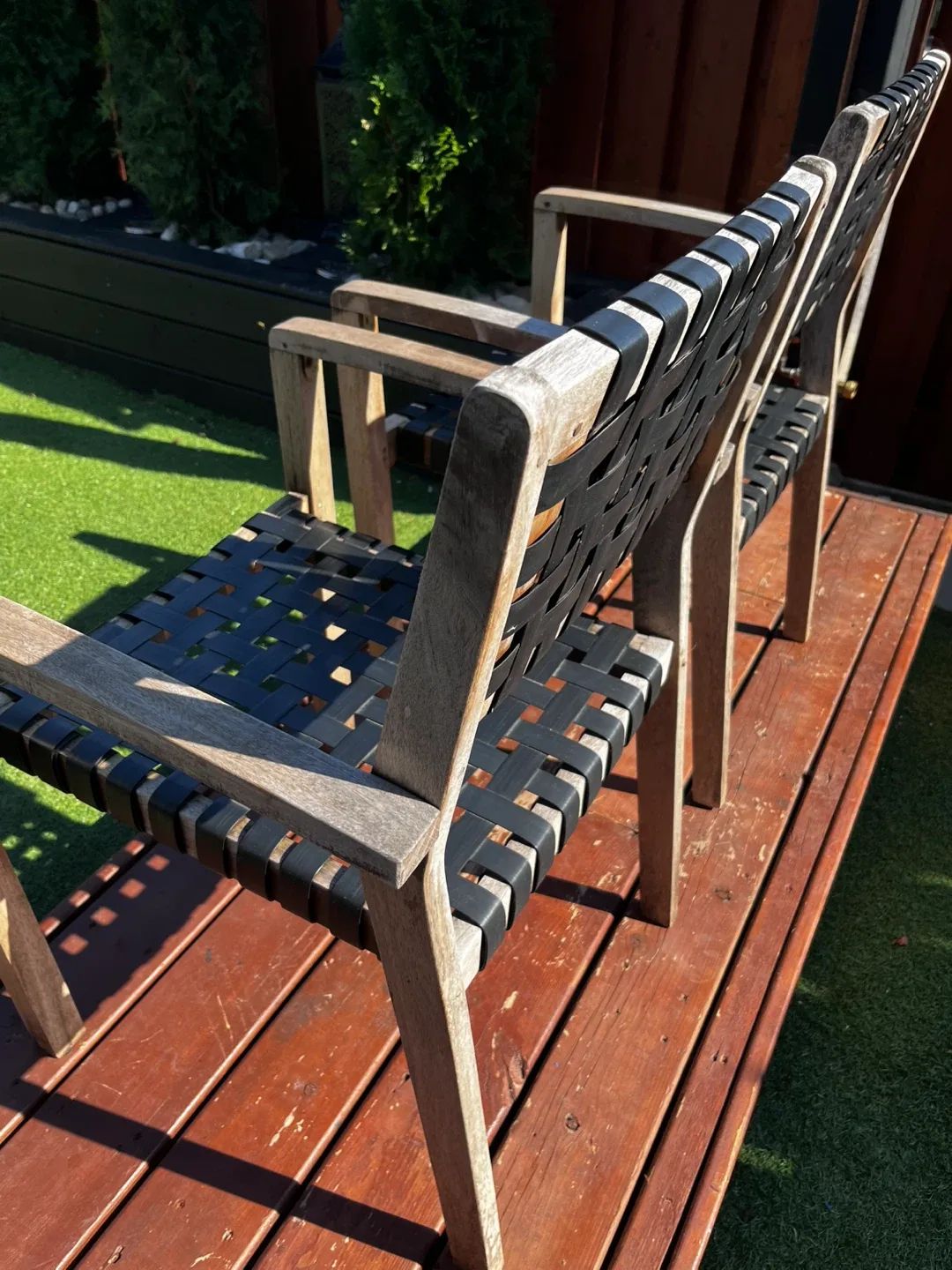 🥕Pair of outdoor wooden chairs image indicator(4)