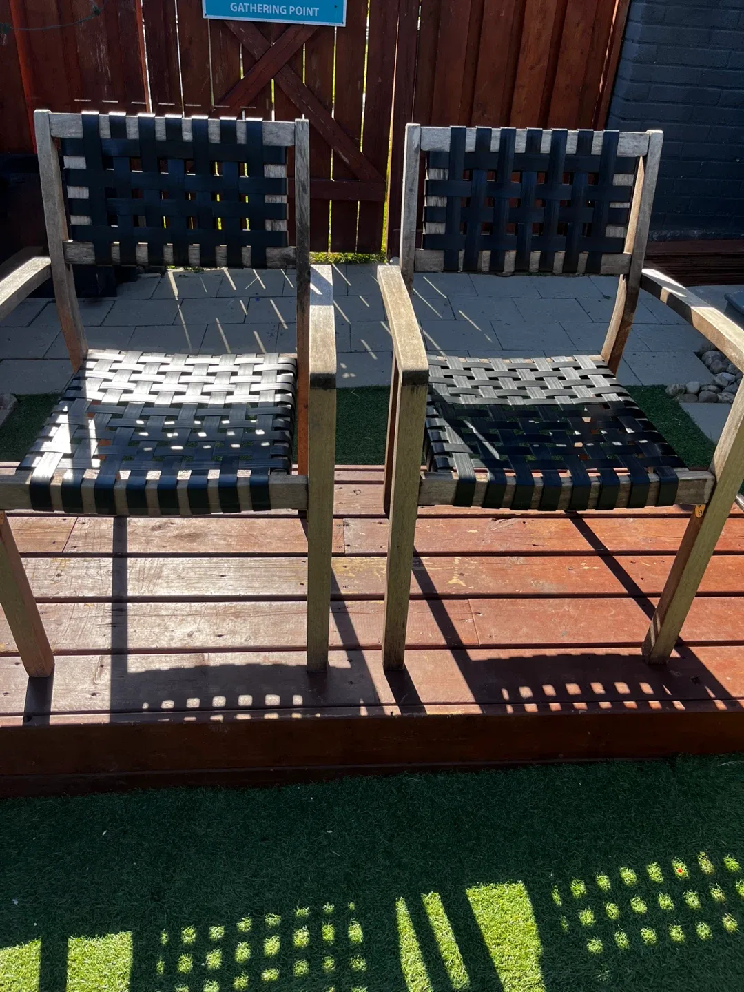 🥕Pair of outdoor wooden chairs thumbnail