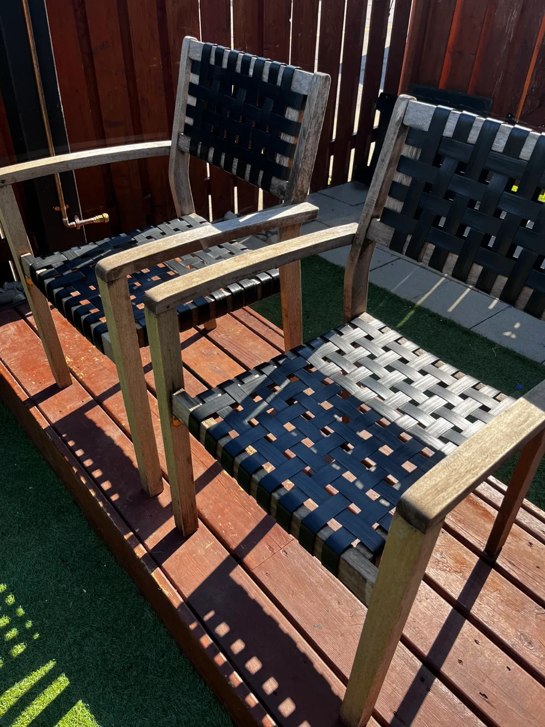 🥕Pair of outdoor wooden chairs image indicator(7)