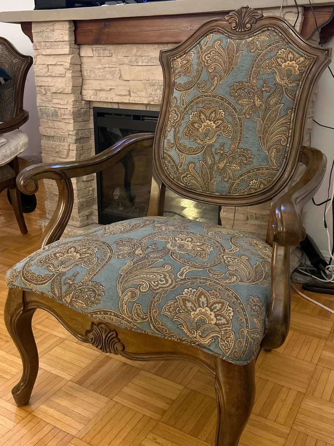Bombai Antique Style Accent Chair thumbnail