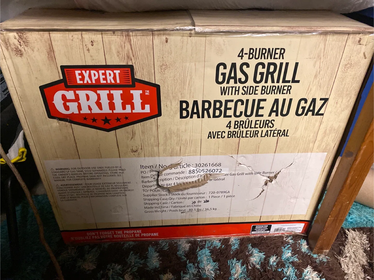 Expert Grill 4-Burner Gas Grill with Side Burner - New in Box image indicator(2)