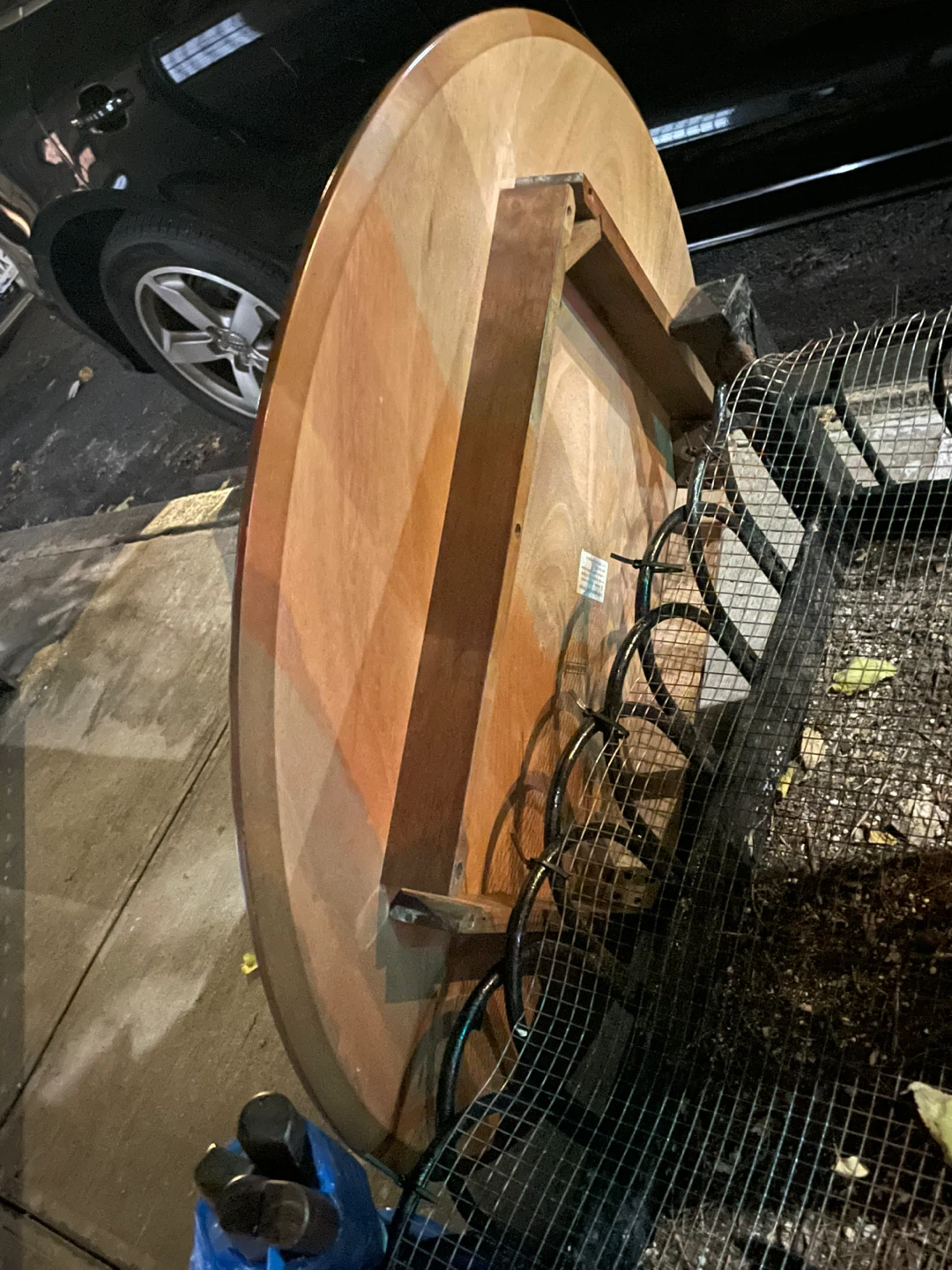 🥕 Round Wooden Table with Legs - photo 2