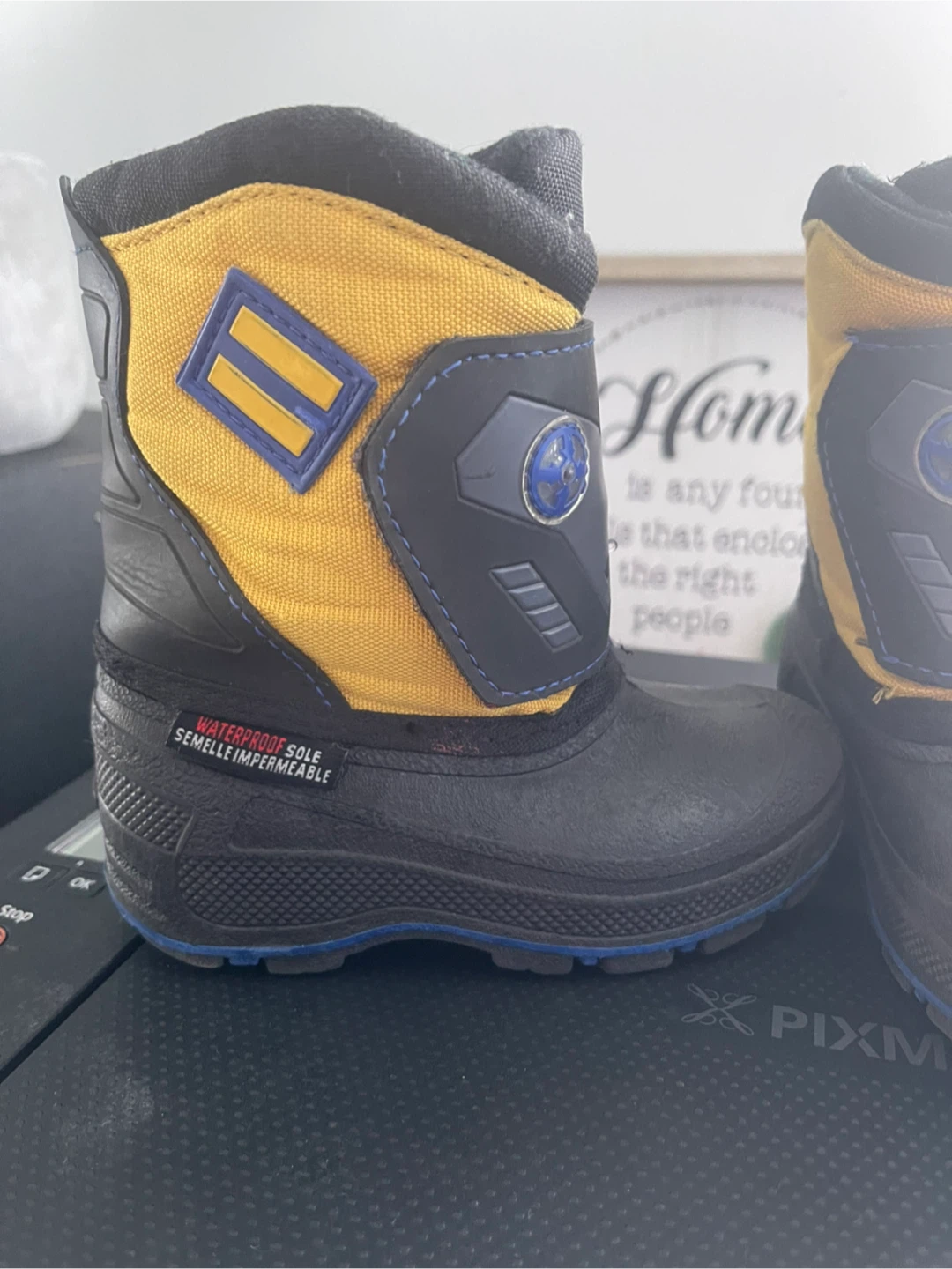 Kids' Winter Boots - Black and Yellow - photo 2