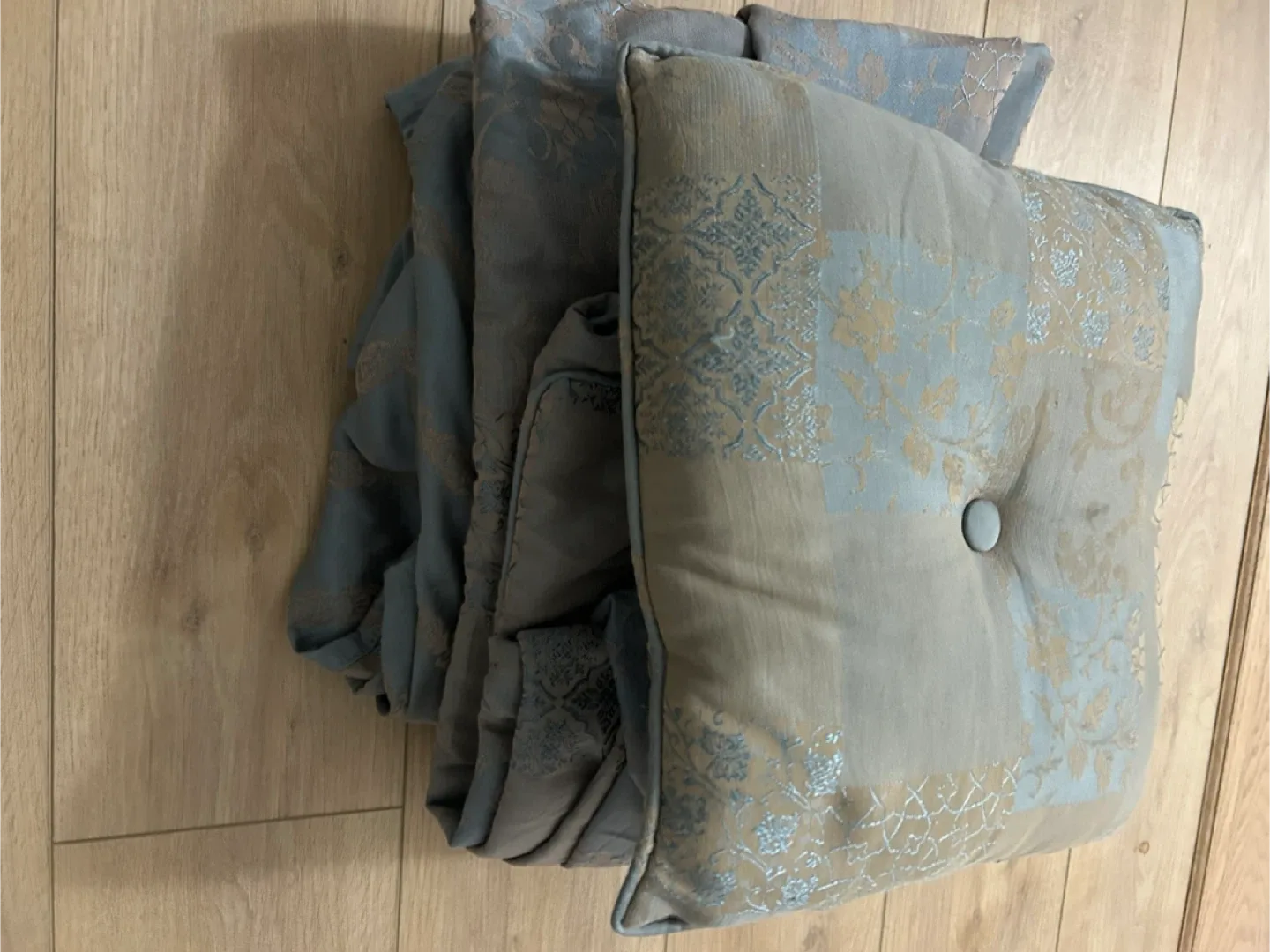 Decorative Throw Pillows - Blue & Gold thumbnail