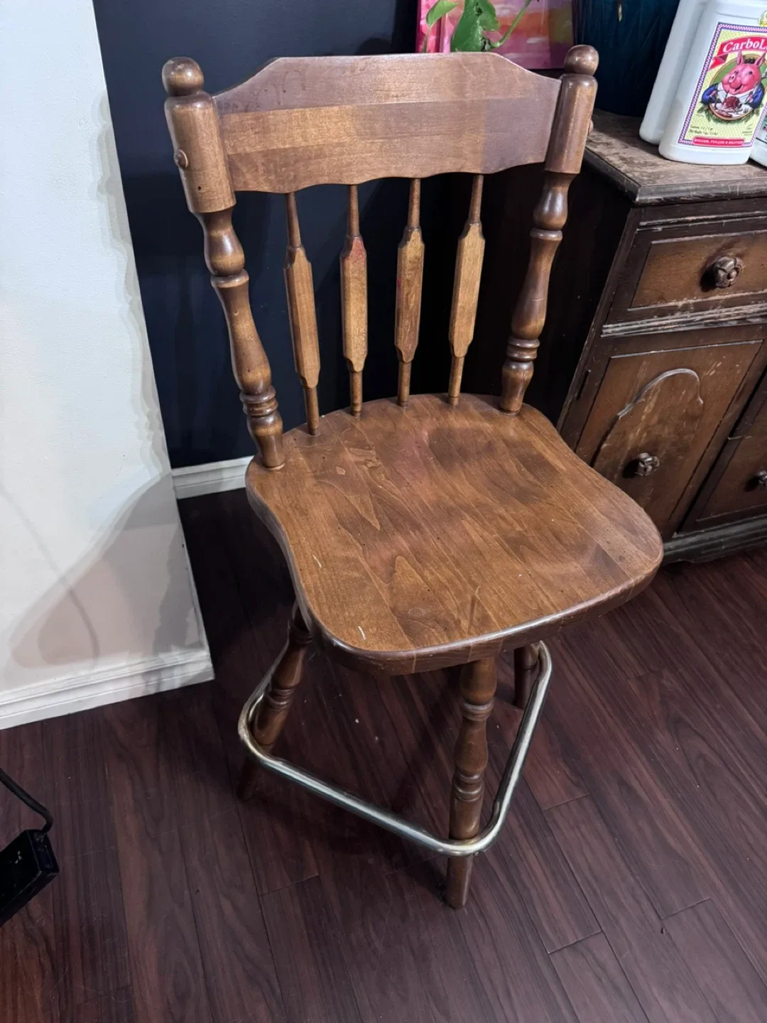 Wooden Bar Stool image indicator(3)