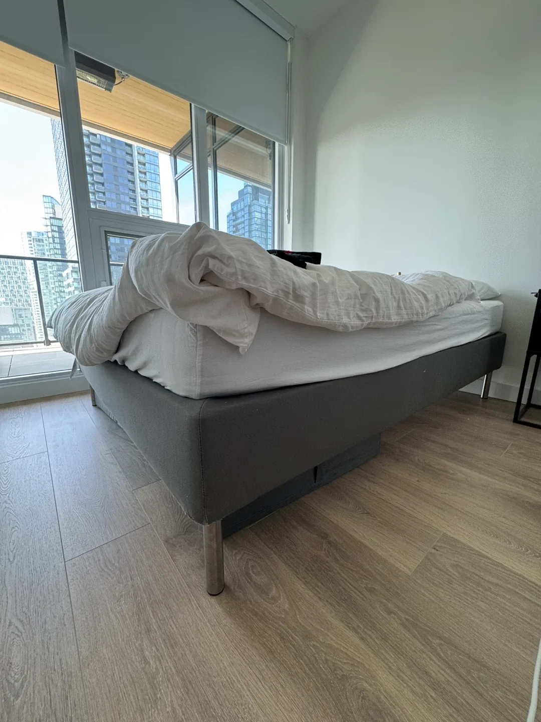IKEA LYNGÖR Queen Mattress Base - Dark Gray thumbnail