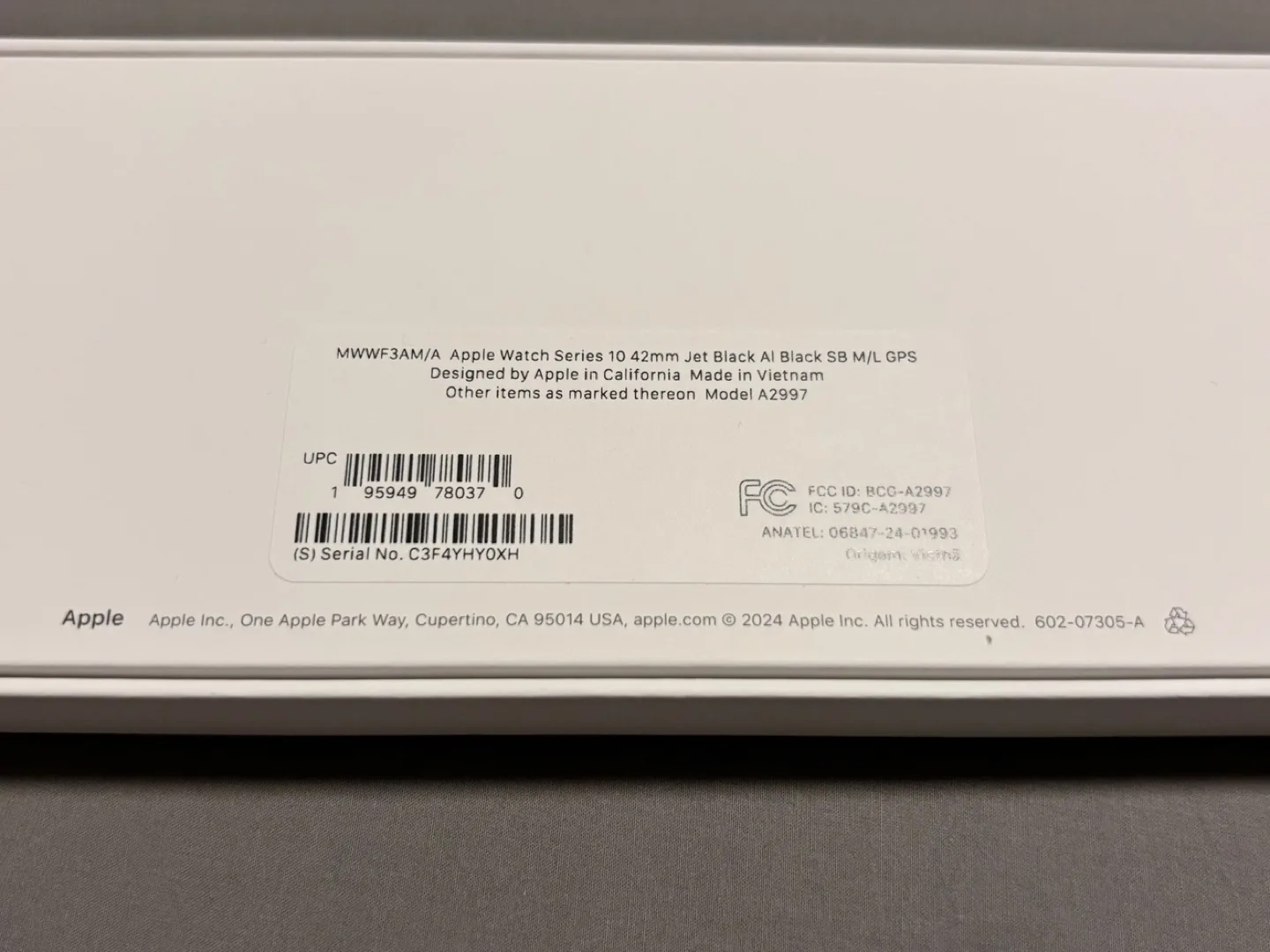 Apple Watch Series 10 42mm Jet Black Al Black SB M/L GPS image indicator(7)