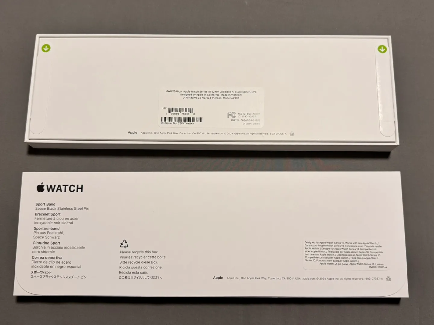 Apple Watch Series 10 42mm Jet Black Al Black SB M/L GPS image indicator(4)