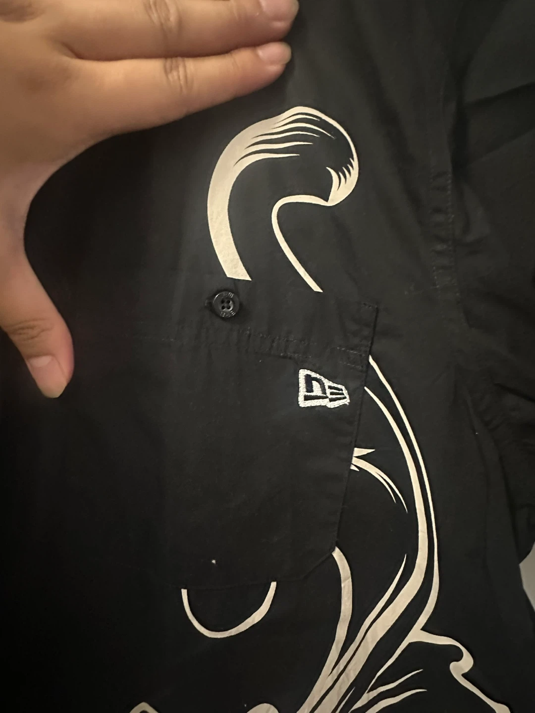 2000s New Era Black Polo Shirt - Size M/L - photo 3