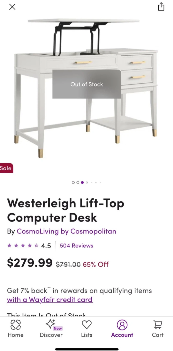 Lift-Top Standing Desk - White - photo 3
