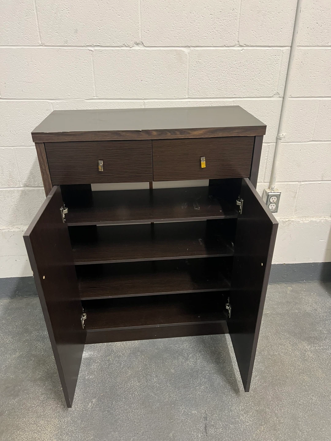 Dark Brown storage Cabinet with Drawers - photo 2
