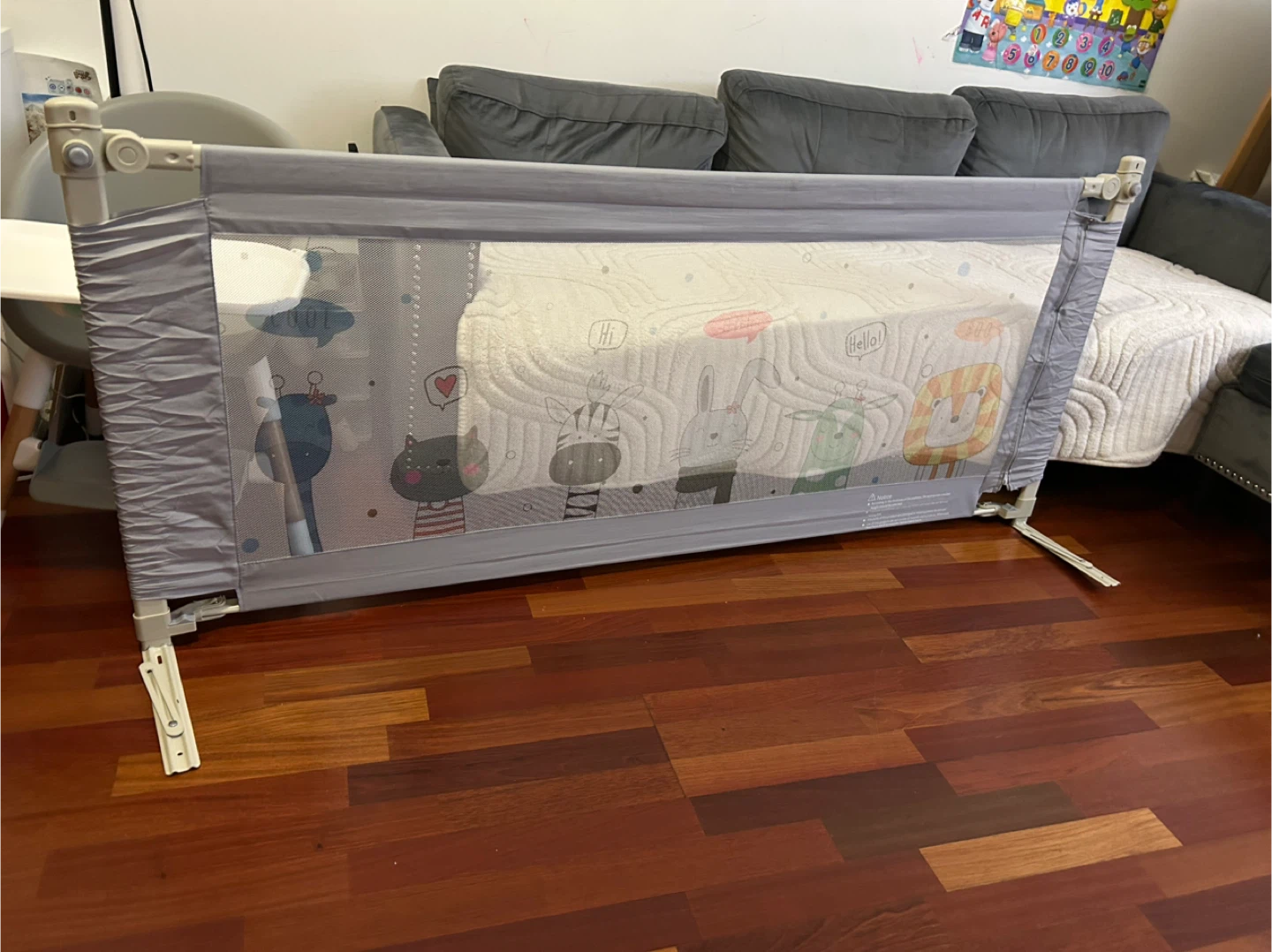 Grey Bed Rail for Toddler