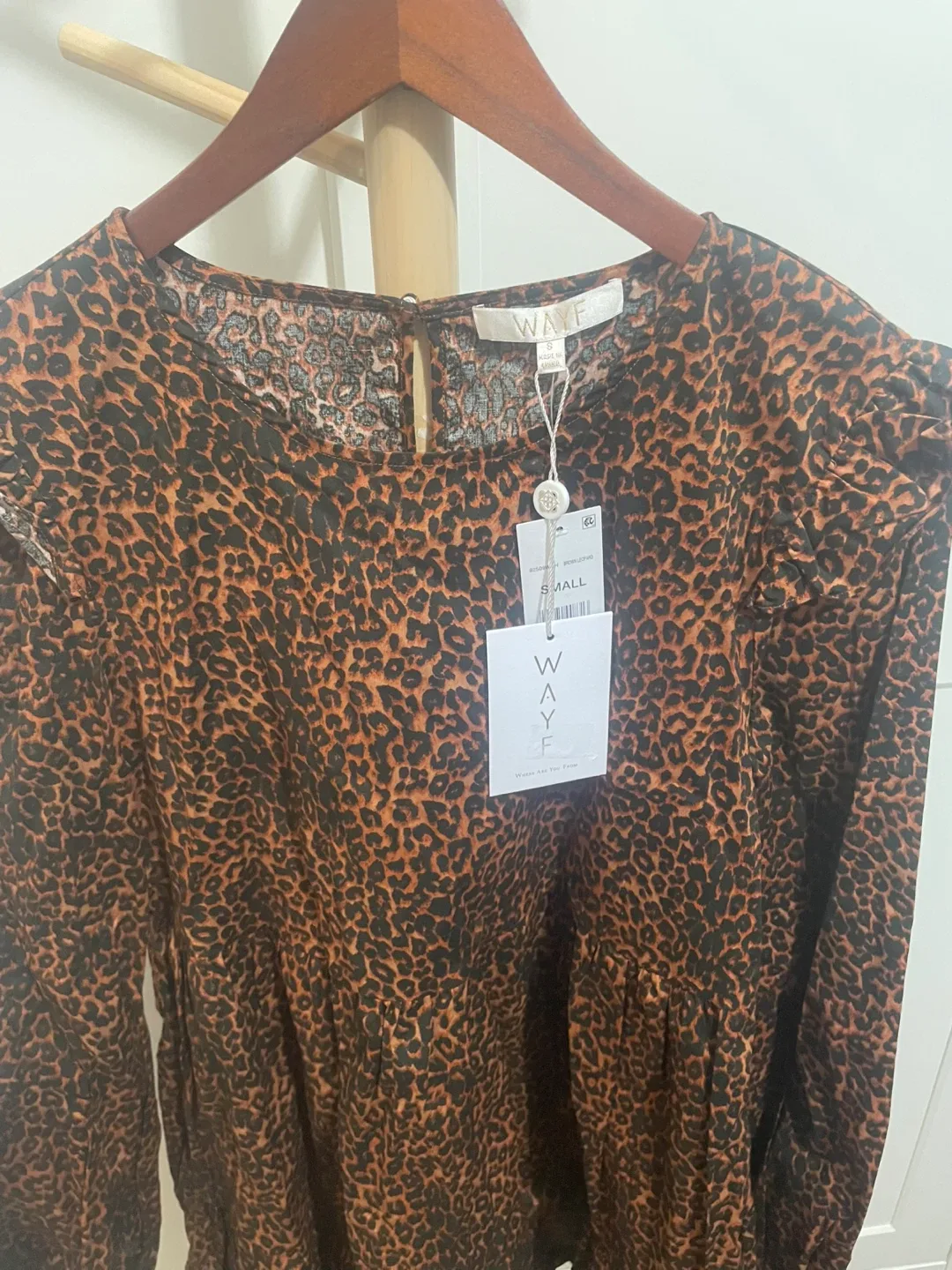 WAYF Leopard Print Dress - Size Small image indicator(6)