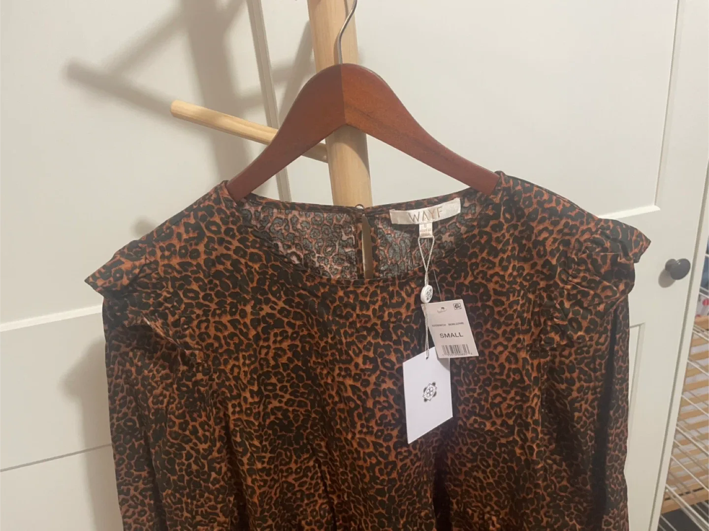 WAYF Leopard Print Dress - Size Small image indicator(4)