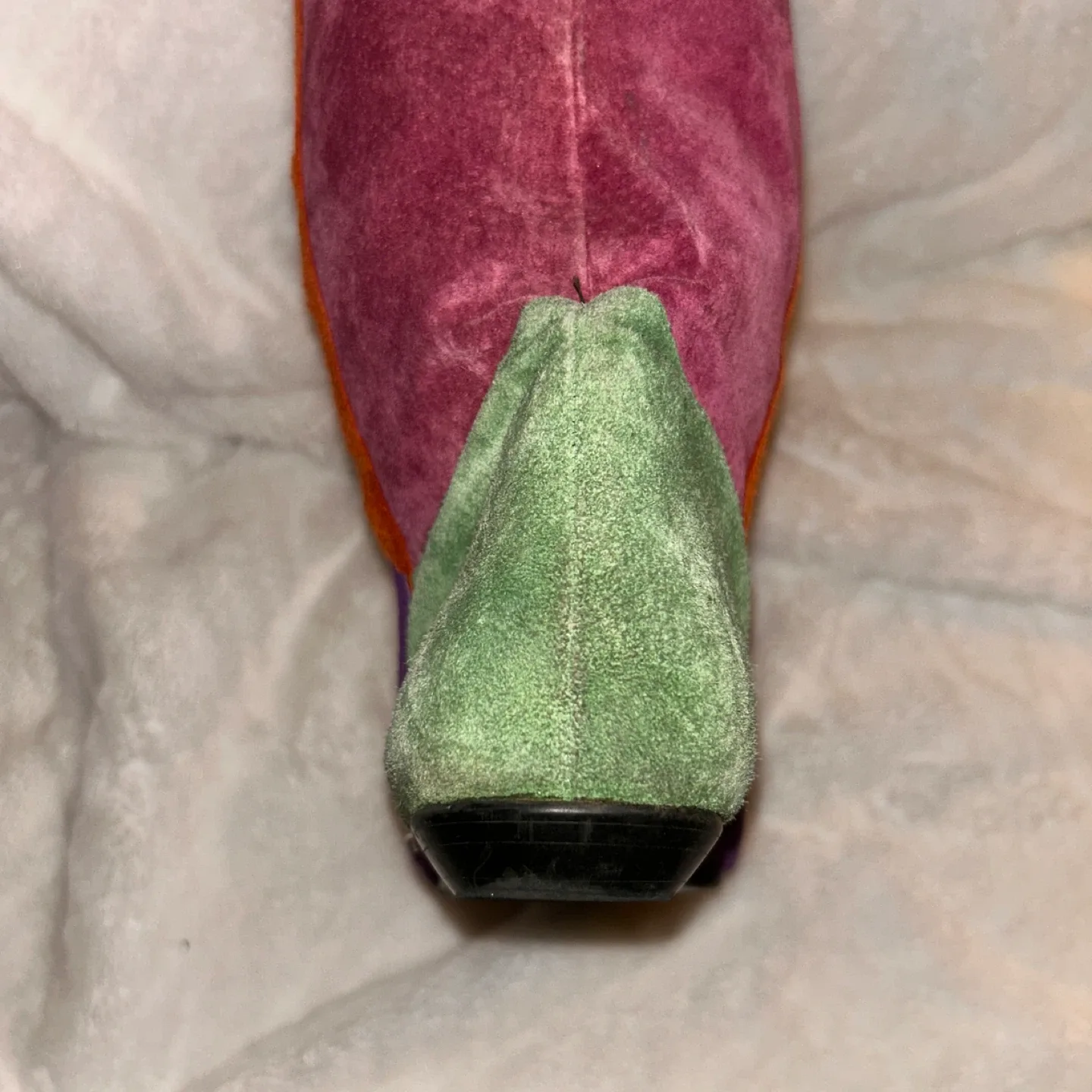 Colourful Suede Knee High Boots - Size 9 image indicator(3)