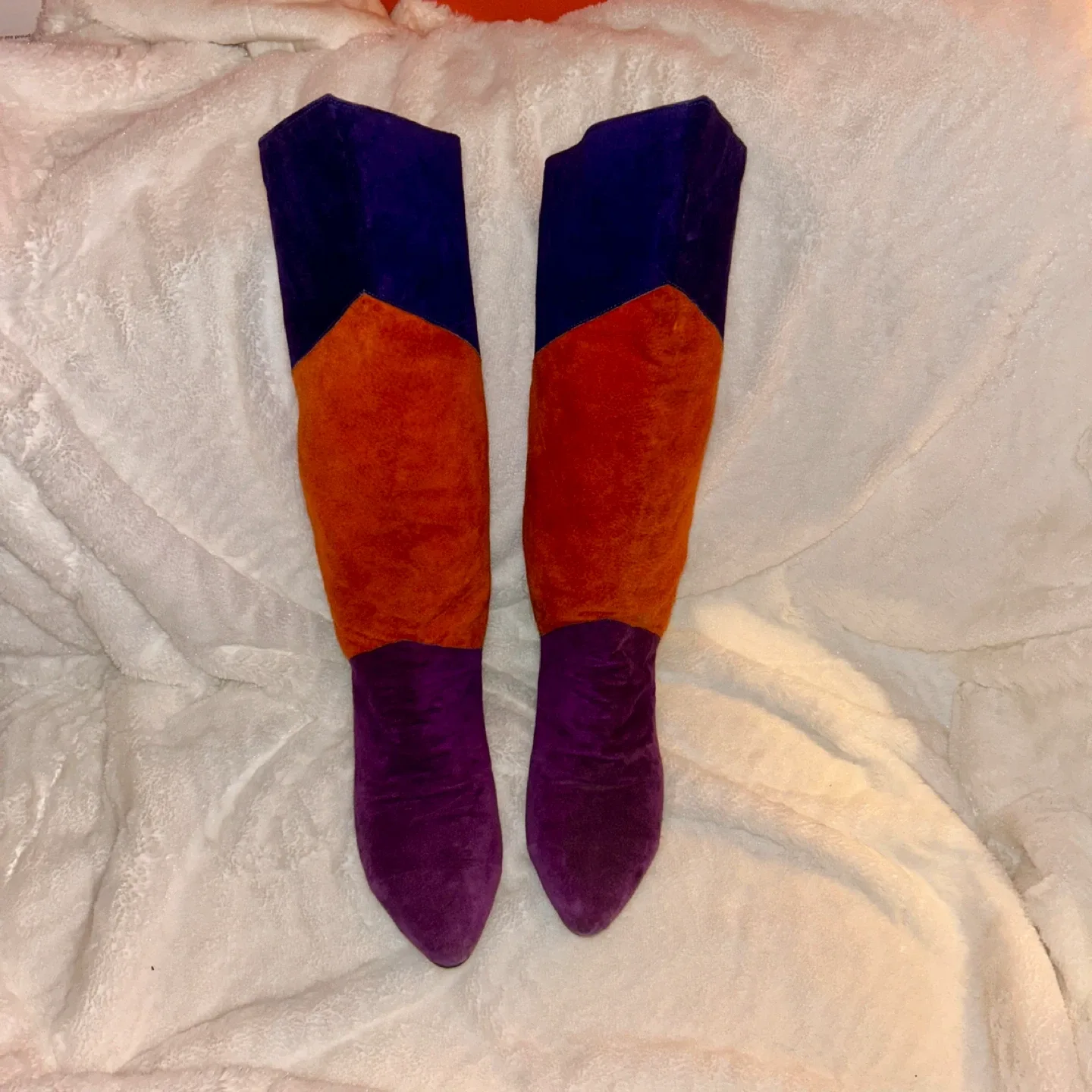 Colourful Suede Knee High Boots - Size 9 image indicator(2)