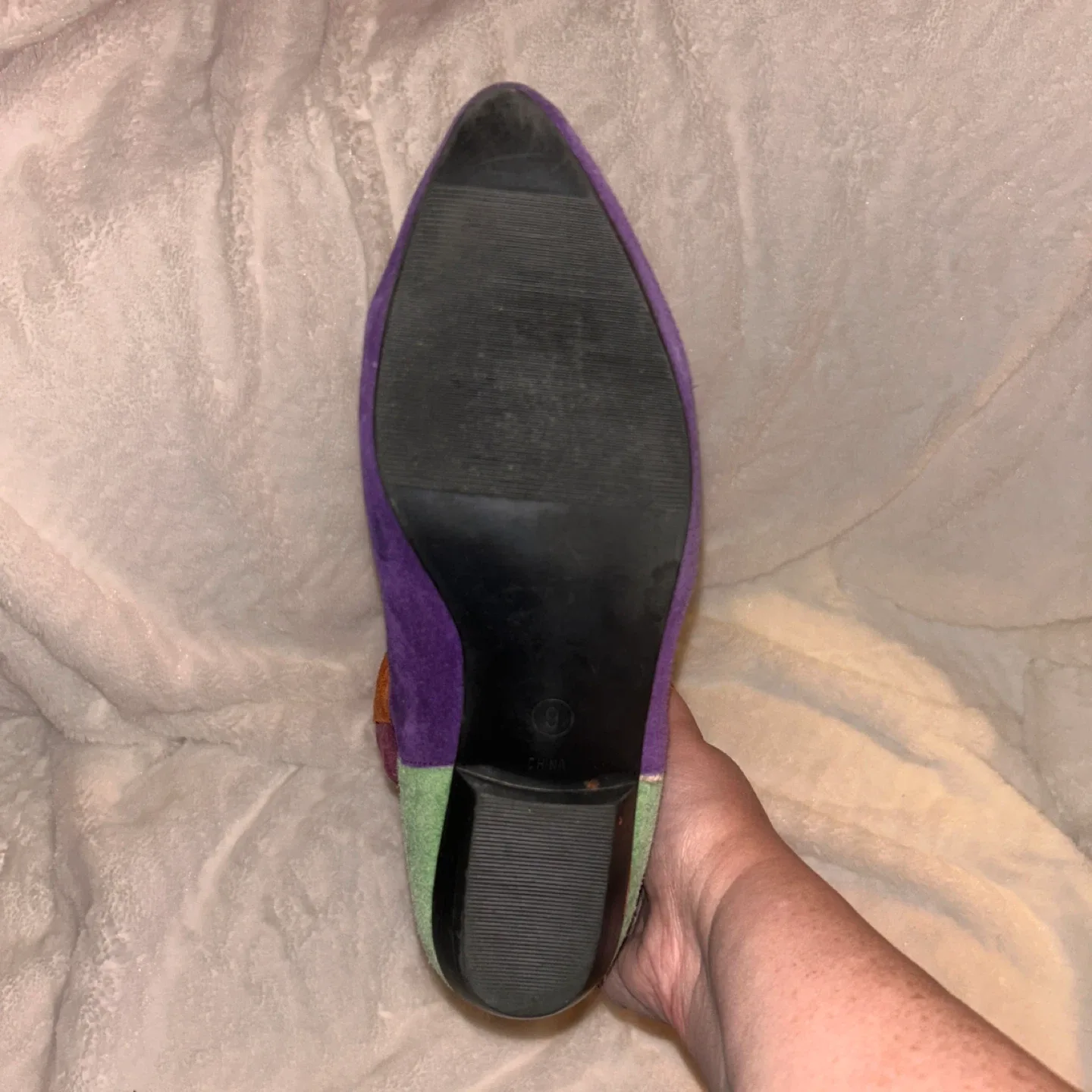 Colourful Suede Knee High Boots - Size 9 image indicator(5)