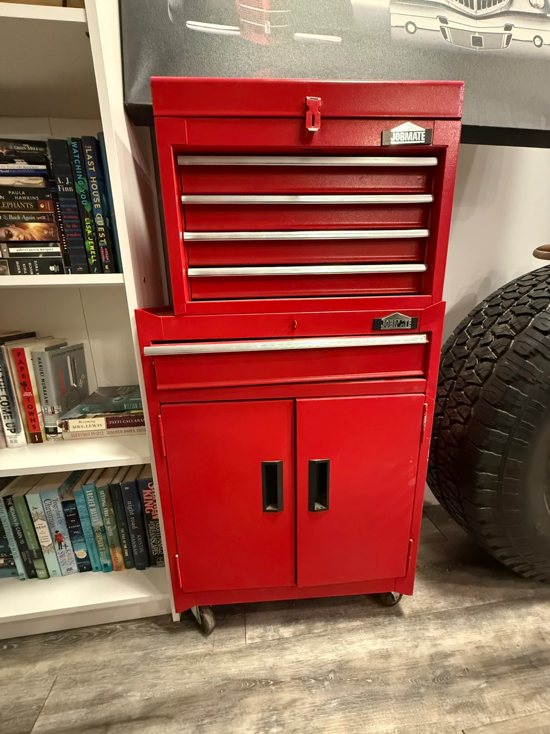 Jobmate Red Tool Chest with Cabinet