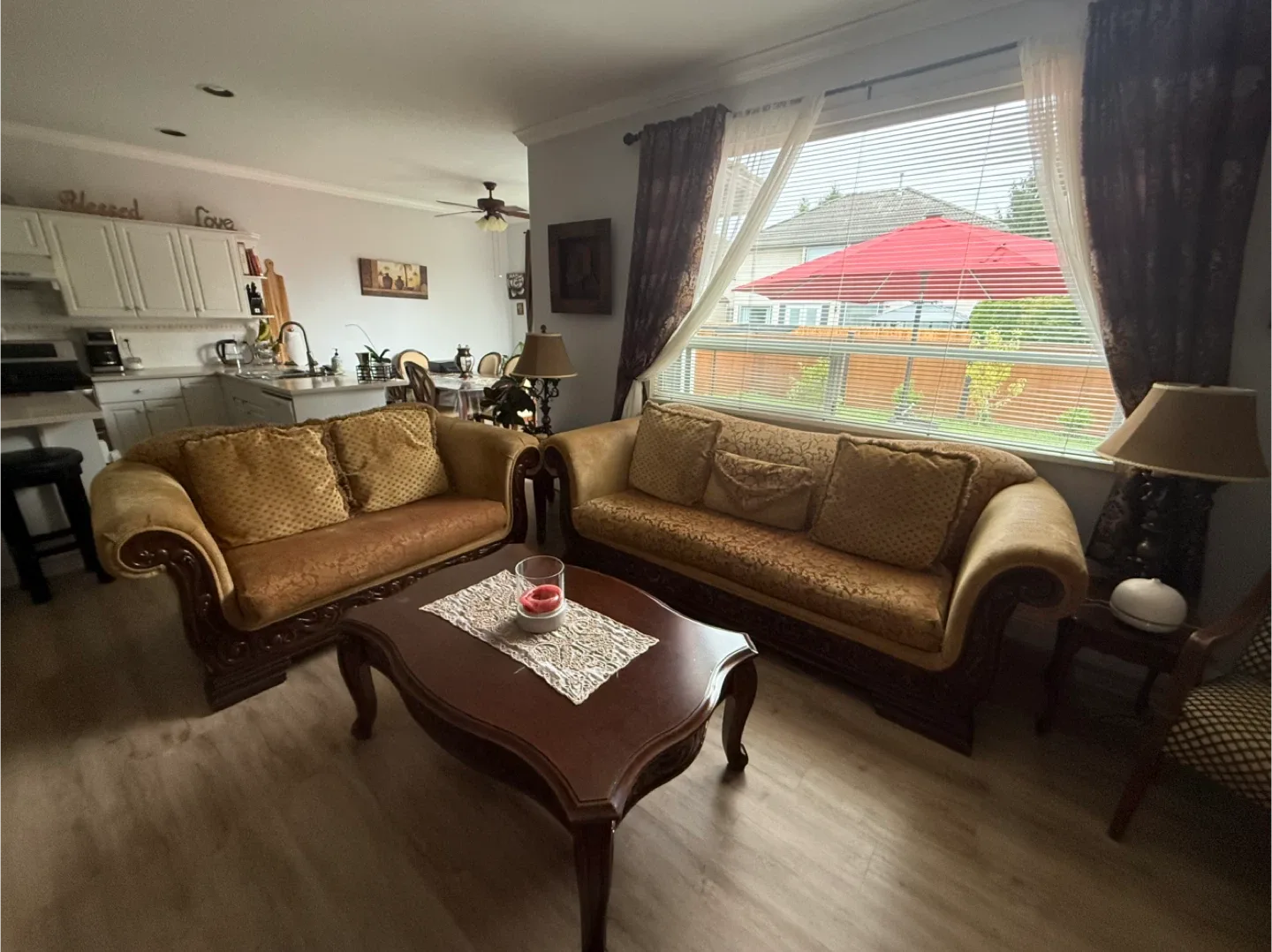 Vintage Style Sofa Set - Loveseat & Sofa thumbnail