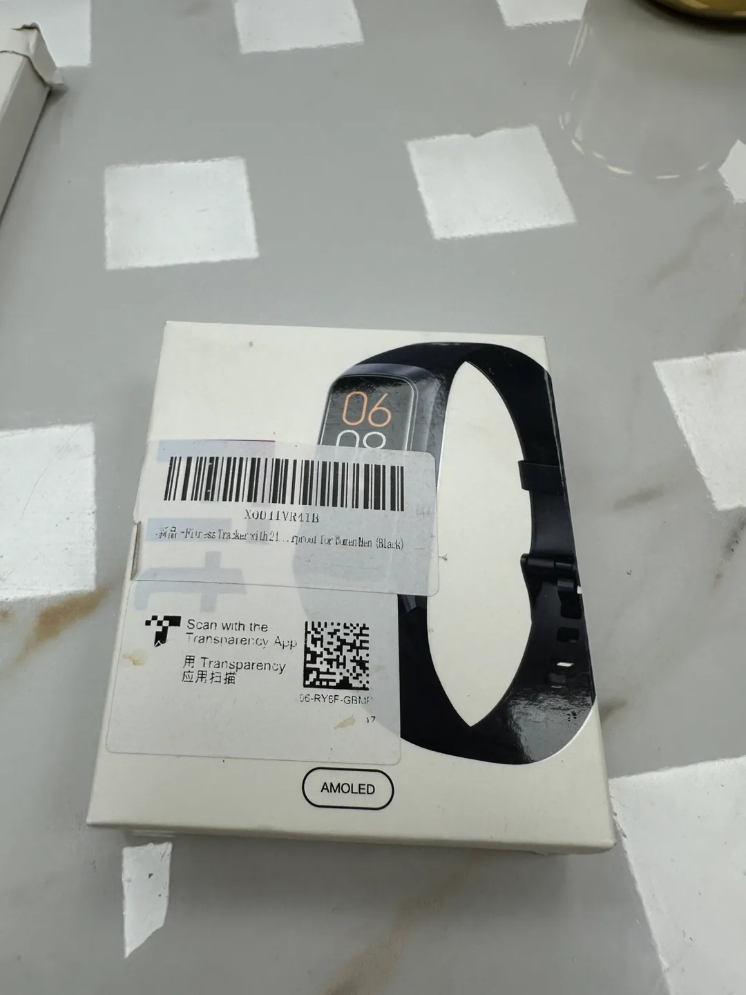 Fitness Tracker with AMOLED Display - Black thumbnail