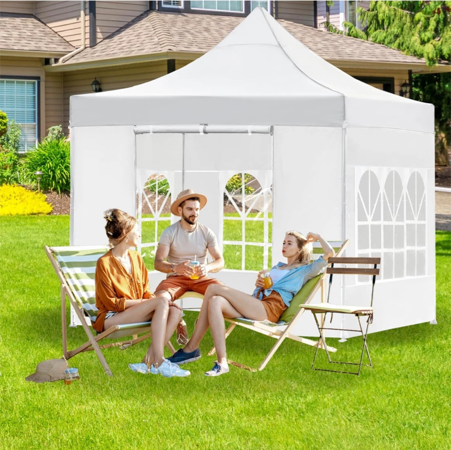 10ft x 10ft White Canopy Tent - photo 2